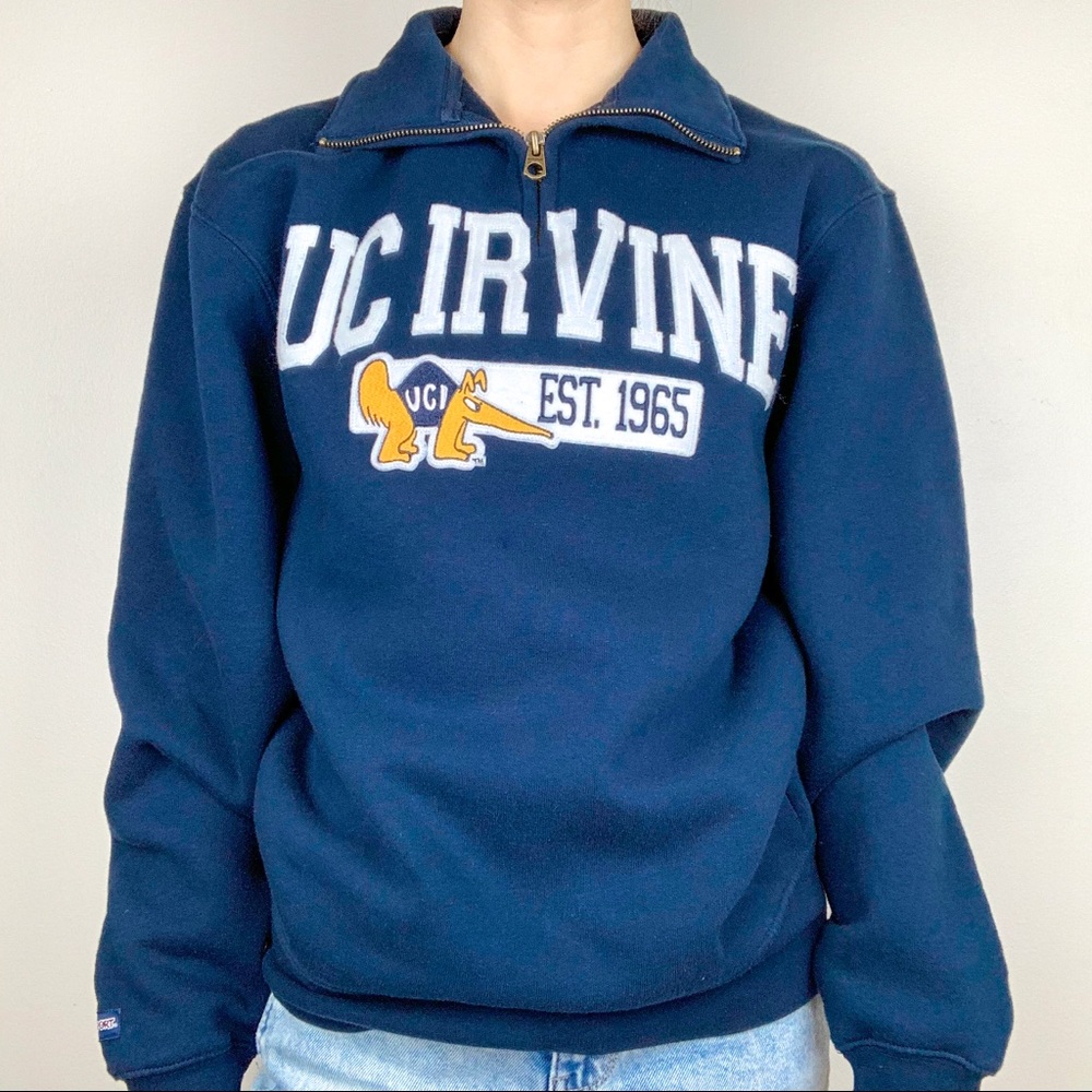 Jansport UC Irvine Blue Quarter Zip Sweater